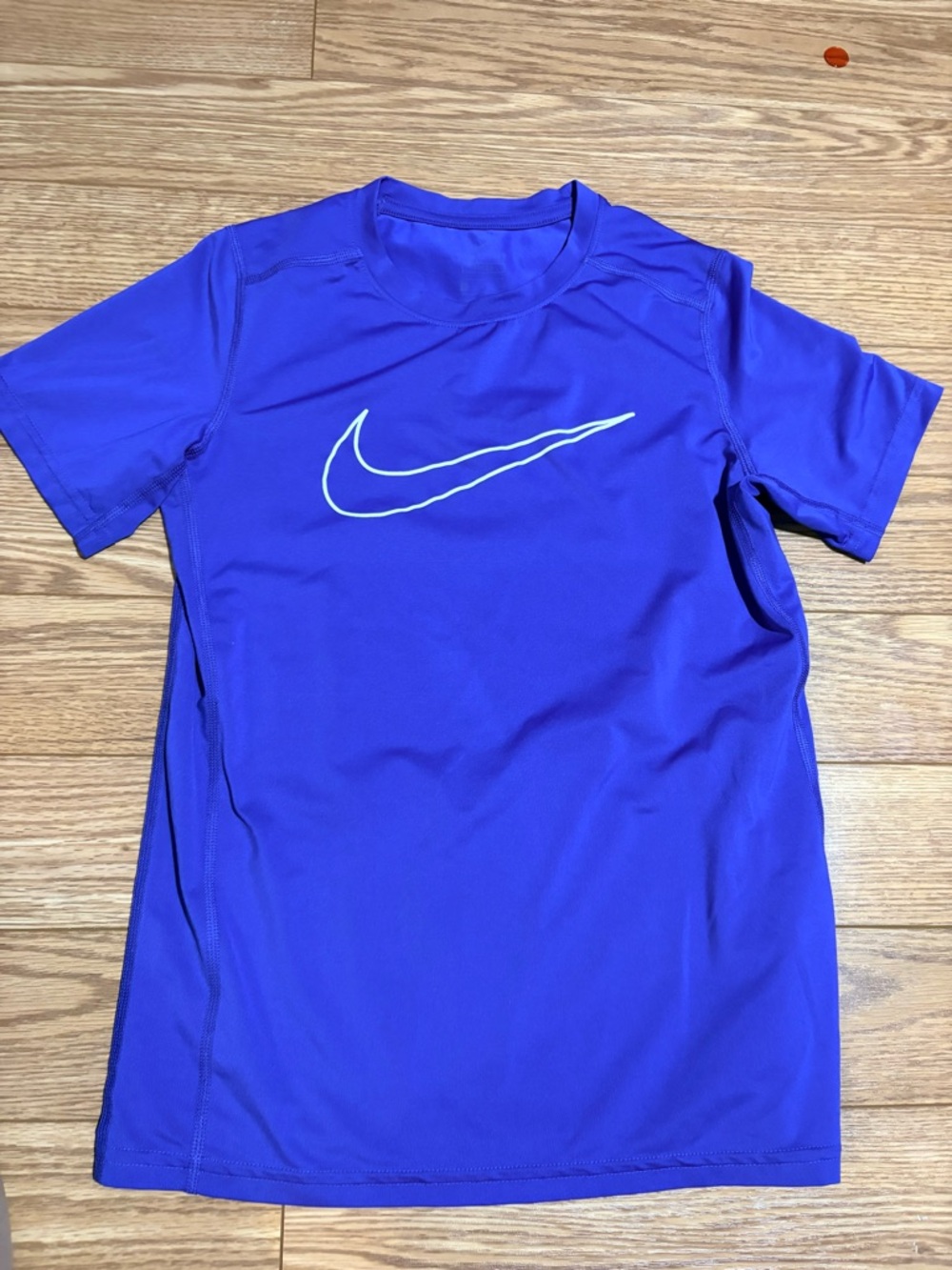 Nike Blue Dri-FIT Performance Tee with Subtle Swoosh